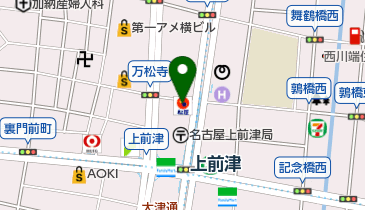 松屋 上前津店の地図画像