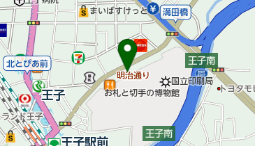 松屋 王子1丁目店の地図画像
