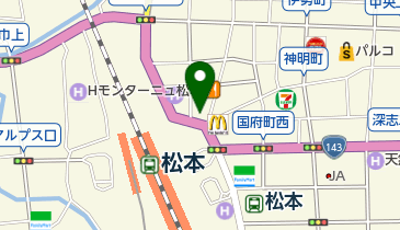 松屋 松本駅前店の地図画像