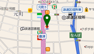 松屋 大国町店の地図画像
