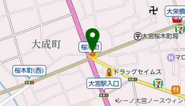 松屋 大宮桜木町店(松のや併設)の地図画像