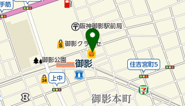松屋 御影店の地図画像
