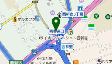 松屋 西新宿3丁目店の地図画像