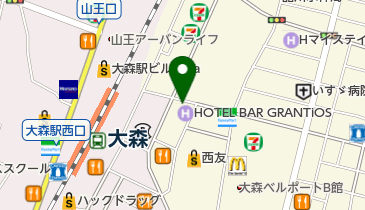 松屋 大森北口店の地図画像