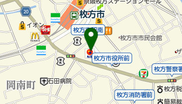 松屋 枚方市役所前店の地図画像