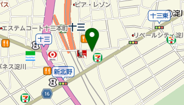 松屋 十三東口店の地図画像