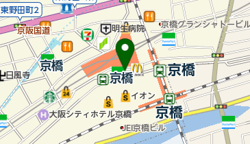 松屋 京橋片町店の地図画像