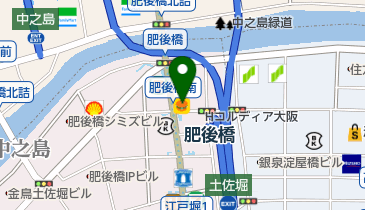 松屋 肥後橋店の地図画像