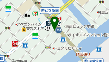 松屋 勝どき店の地図画像
