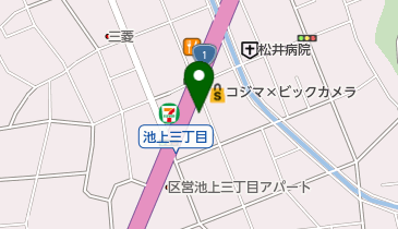 松屋 池上3丁目店の地図画像
