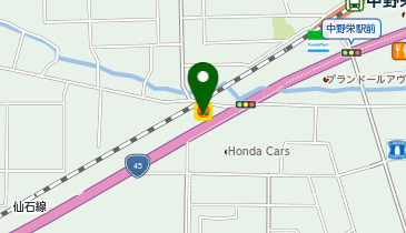 松屋 仙台中野栄店(松のや併設)の地図画像