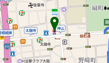 松屋 梅田神山町店の地図画像