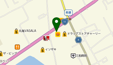 松屋 丸亀柞原店の地図画像
