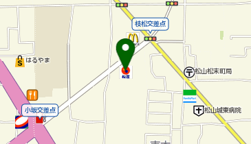 松屋 松山枝松店の地図画像