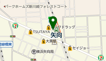 松屋 矢向店の地図画像