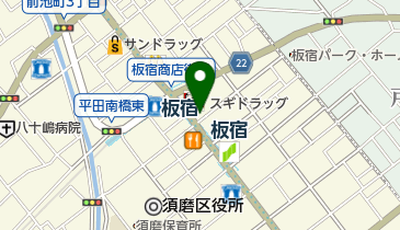 松のや 板宿店の地図画像