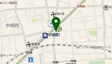松屋 中崎町店の地図画像
