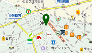 松屋 蕨西口店の地図画像