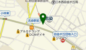 松のや 志染店の地図画像