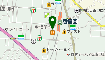 松屋 香里園駅前店の地図画像