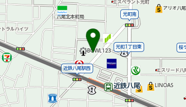 松のや 近鉄八尾駅前店(松屋併設)の地図画像