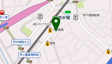 松屋 市が尾店(松のや併設)の地図画像