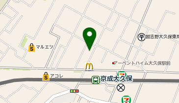 松のや 京成大久保店(松屋併設)の地図画像