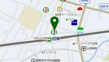 松のや 田無店の地図画像