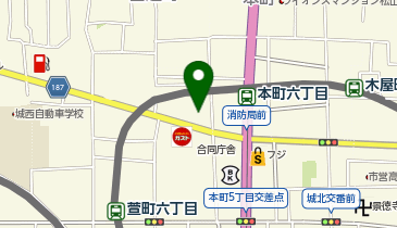 松のや 松山萱町店(松屋併設)の地図画像