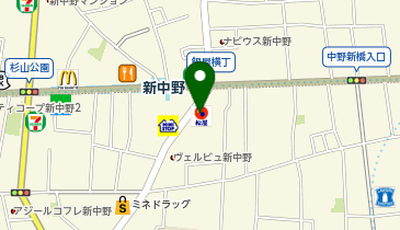 マイカリー食堂 新中野鍋屋横丁店(松屋併設)の地図画像