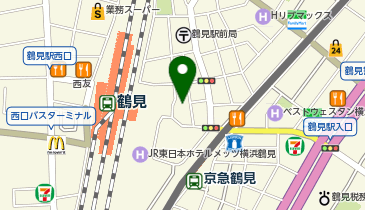 松のや 鶴見東口店の地図画像