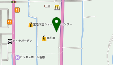 松屋 常陸太田店(松のや併設)の地図画像