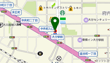 松のや 大分駅前店(松屋併設)の地図画像