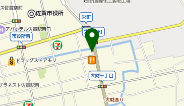 松屋 佐賀大財店(松のや併設)の地図画像