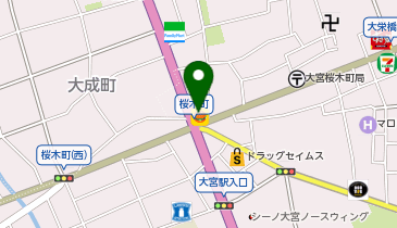 松のや 大宮桜木町店(松屋併設)の地図画像