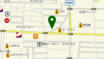 松屋 高知南御座店(松のや併設)の地図画像