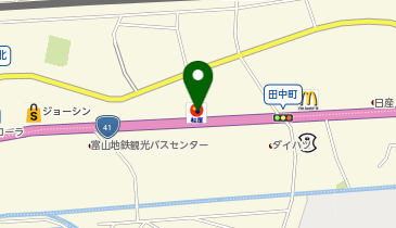 松のや 富山田中町店(松屋併設)の地図画像