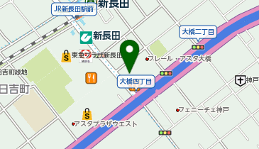 松のや 新長田店の地図画像