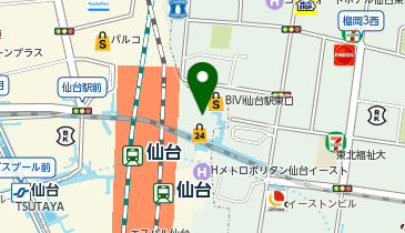 松屋 仙台東口店(松のや併設)の地図画像