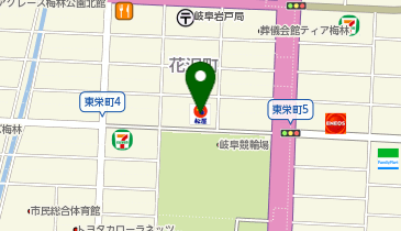 松のや 岐阜東栄町店(松屋併設)の地図画像