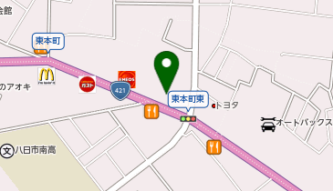 松のや 八日市店(松屋併設)の地図画像