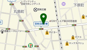 松のや 宮崎錦本町店(松屋併設)の地図画像