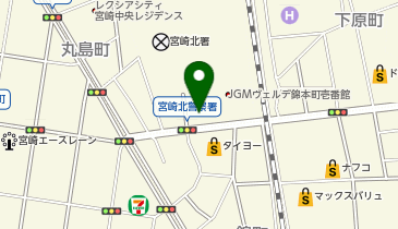 松屋 宮崎錦本町店(松のや併設)の地図画像