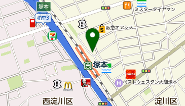 松屋 塚本店の地図画像
