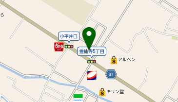 松屋 栗東霊仙寺店(松のや併設)の地図画像