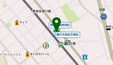 松屋 鵜の木店(松のや併設)の地図画像