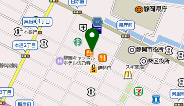 松屋 静岡呉服町店(松のや併設)の地図画像