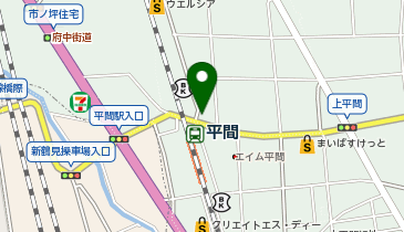 松屋 平間店の地図画像