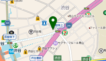 松のや 渋谷宮益坂店(松屋併設)の地図画像