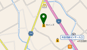 松のや 太田丸山店(松屋併設)の地図画像